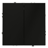 Выключатель с самовозвратом двухклавишный Voltum S70 VLS020608 (черный матовый)