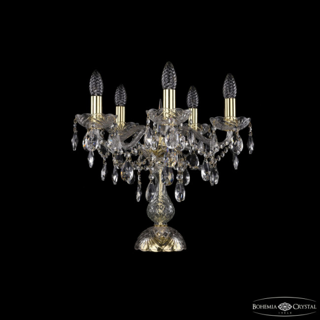 Настольная лампа Bohemia Ivele Crystal 1415L/5/141-39 G Настольная лампа Bohemia Ivele Crystal 1415L/5/141-39 G