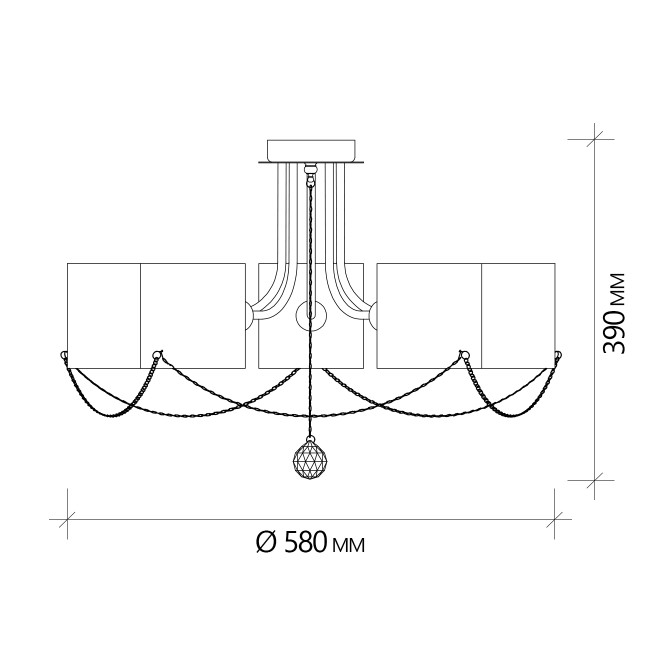 Люстра на штанге Escada Intense 683/5P