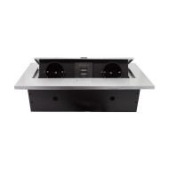 Блок розеток MX-226 (J) (2 секции полуавтоматический 2 USB с кабелем питания) Mebax 00-00002884