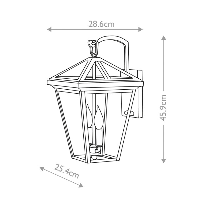 Уличный настенный светильник Hinkley QN-ALFORD-PLACE2-M-MB