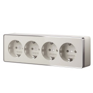 Розетка четверная с заземлением и шторками Werkel Gallant (слоновая кость) W5072204 4690389217999 a071253 Розетка четверная с заземлением и шторками Werkel Gallant (слоновая кость) W5072204 4690389217999 a071253