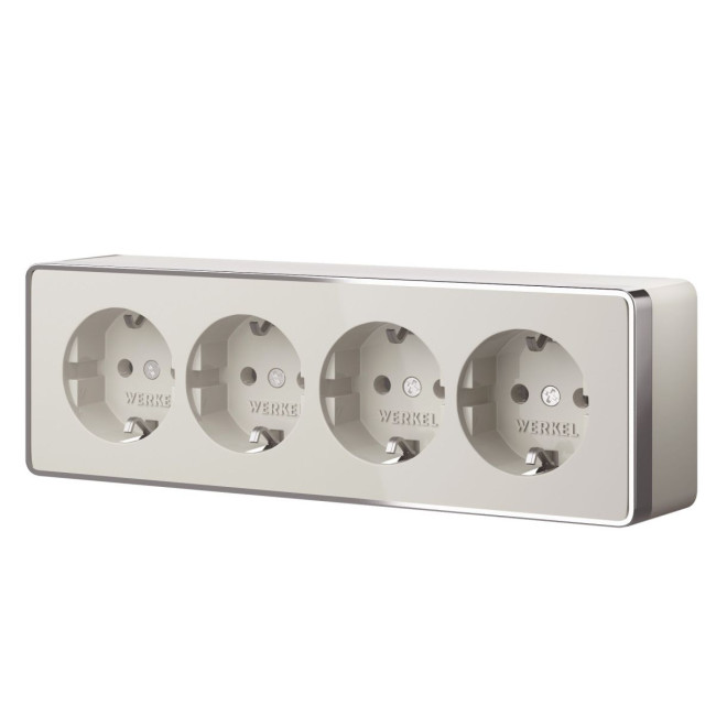 Розетка четверная с заземлением и шторками Werkel Gallant (слоновая кость) W5072204 4690389217999 a071253 Розетка четверная с заземлением и шторками Werkel Gallant (слоновая кость) W5072204 4690389217999 a071253