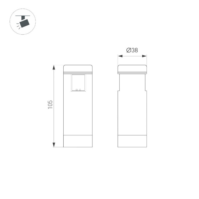 Трековый светильники Arlight ART-APRIORI-SPOT-R40-8W Warm3000 039297 Трековый светильники Arlight ART-APRIORI-SPOT-R40-8W Warm3000 039297