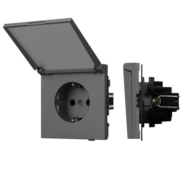 Механизм розетки влагозащищённый SCT-TENDO-MCP-SFPL-GR (230V, 16A) 054601 Механизм розетки влагозащищённый SCT-TENDO-MCP-SFPL-GR (230V, 16A) 054601