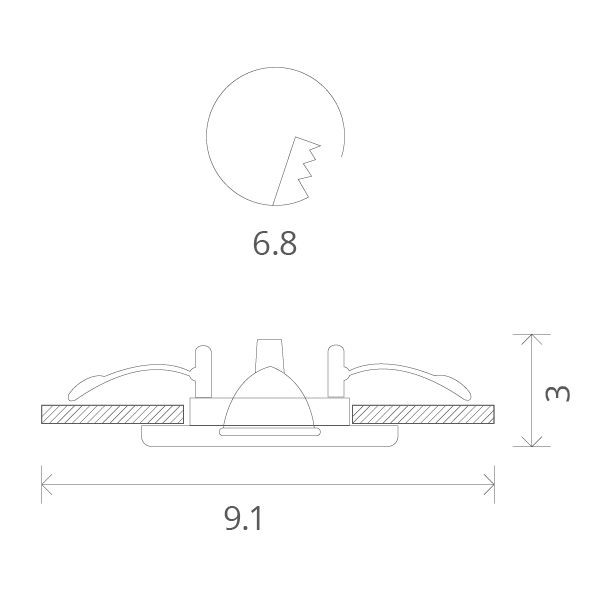 Встраиваемый светильник Arte Lamp Aqua A2024PL-1WH Встраиваемый светильник Arte Lamp Aqua A2024PL-1WH