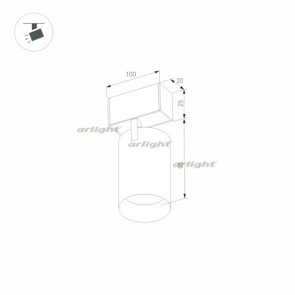 Трековый светодиодный светильник Arlight Mag-Spot-25-R90-9W Day4000 033240 Трековый светодиодный светильник Arlight Mag-Spot-25-R90-9W Day4000 033240