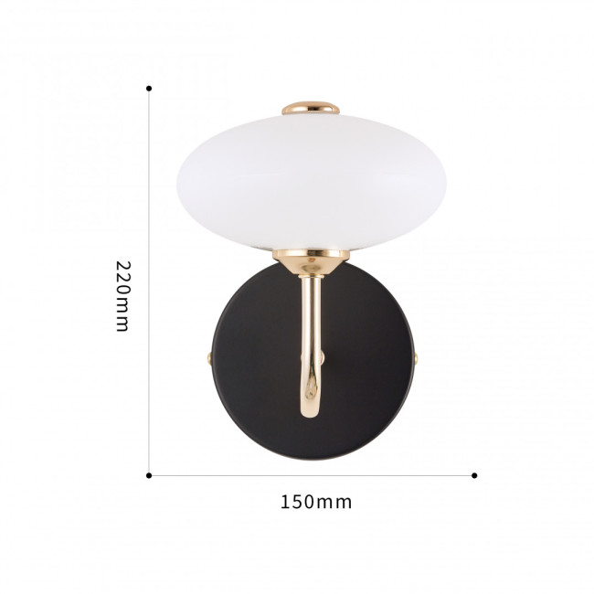 Бра Arte Milano Neapolis 273908/1B BK/GD