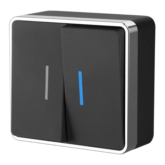 Выключатель двухклавишный Werkel Gallant (черный/хром) W5020135 4690389164224 Выключатель двухклавишный Werkel Gallant (черный/хром) W5020135 4690389164224