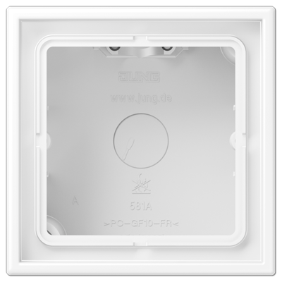 Коробка одноместная Jung LS581AWWM Коробка одноместная Jung LS581AWWM
