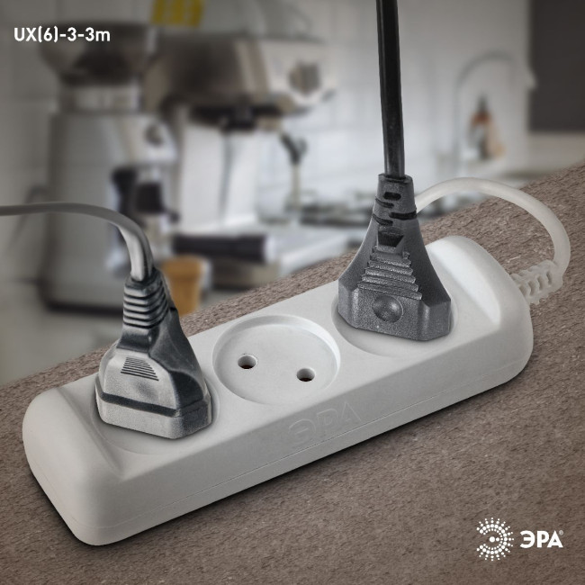 Удлинитель электрический Эра UX(6)-3-3m Б0038568