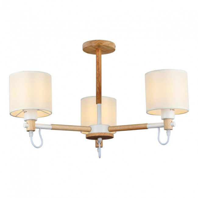 Люстра на штанге IMEX MD.19107-3-S-WOOD+WH