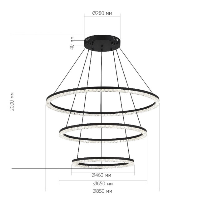 Каскадная люстра ST Luce Euclidics SL1018.403.03 Каскадная люстра ST Luce Euclidics SL1018.403.03