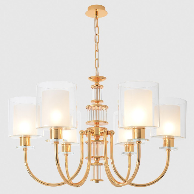 Подвесная люстра Crystal Lux ELENA SP6 GOLD Подвесная люстра Crystal Lux ELENA SP6 GOLD