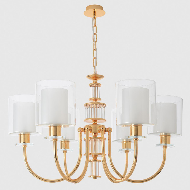 Подвесная люстра Crystal Lux ELENA SP6 GOLD Подвесная люстра Crystal Lux ELENA SP6 GOLD