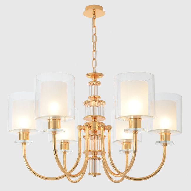 Подвесная люстра Crystal Lux ELENA SP6 GOLD Подвесная люстра Crystal Lux ELENA SP6 GOLD