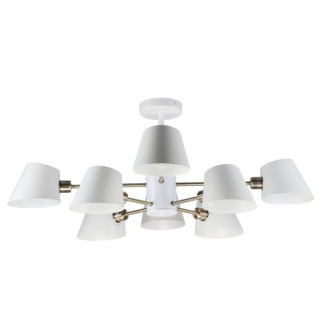 Люстра на штанге IMEX MD.9130-8-S WH+AB Люстра на штанге IMEX MD.9130-8-S WH+AB
