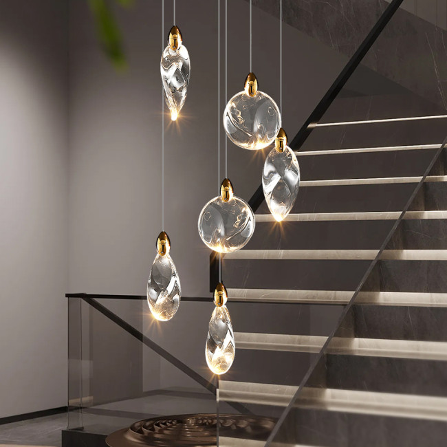 Подвесной светильник MT9176-6H titanium gold