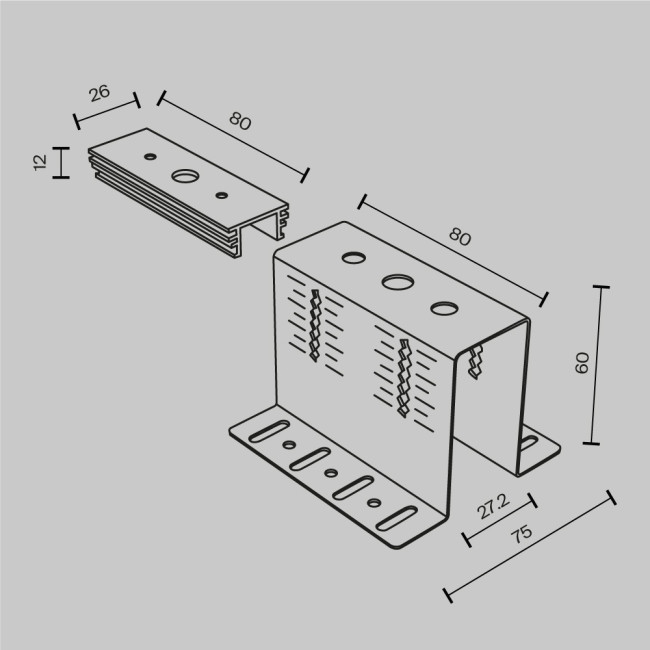 Крепеж для установки шинопровода Maytoni Exility TRA034HCB