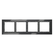 Рамка на 4 поста Voltum S70 VLS110407 (графит, стекло)