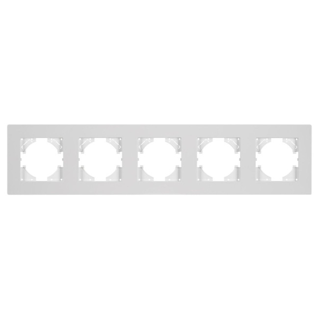 Рамка на 5 постов пластиковая Arlight FRM-PERIO-PL-5-WH 049762 Рамка на 5 постов пластиковая Arlight FRM-PERIO-PL-5-WH 049762