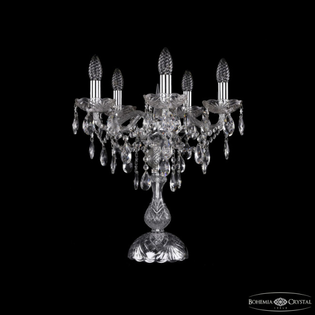 Настольная лампа Bohemia Ivele Crystal 1415L/5/141-47 Ni Настольная лампа Bohemia Ivele Crystal 1415L/5/141-47 Ni