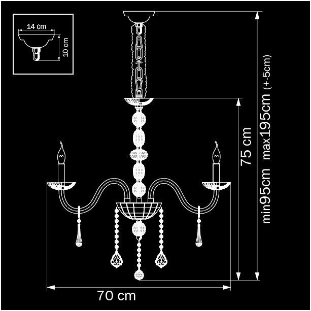 Подвесная люстра Osgona Crista 722064 Подвесная люстра Osgona Crista 722064