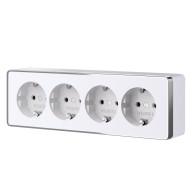 Розетка четверная с заземлением и шторками Werkel Gallant (белый) W5072210 4690389218002 a071252 Розетка четверная с заземлением и шторками Werkel Gallant (белый) W5072210 4690389218002 a071252