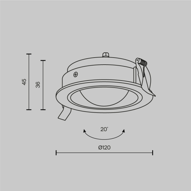 Встраиваемый светильник Maytoni Lens DL105-12W4K-B Встраиваемый светильник Maytoni Lens DL105-12W4K-B