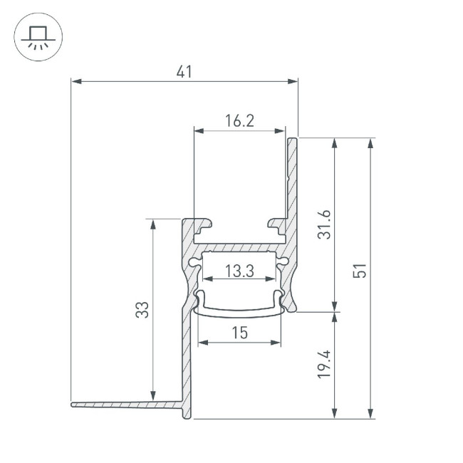 Алюминиевый профиль Arlight ARH-СEIL-S14-SHADOW-2000 BLACK 047183 Алюминиевый профиль Arlight ARH-СEIL-S14-SHADOW-2000 BLACK 047183