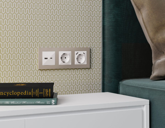 Рамка двухместная Ambrella Volt Techno AF220362 Рамка двухместная Ambrella Volt Techno AF220362