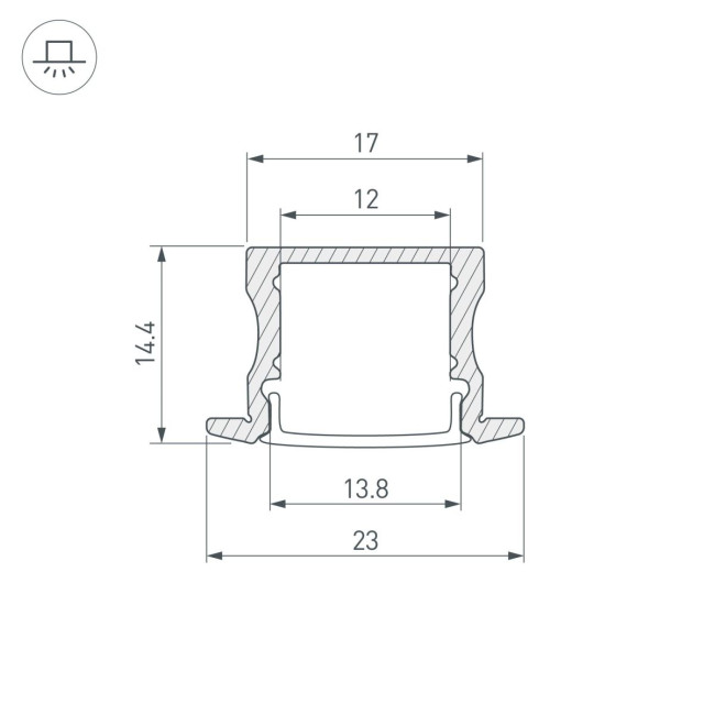 Профиль Arlight LINE-2315-F-2000 WHITE 044265(1) Профиль Arlight LINE-2315-F-2000 WHITE 044265(1)