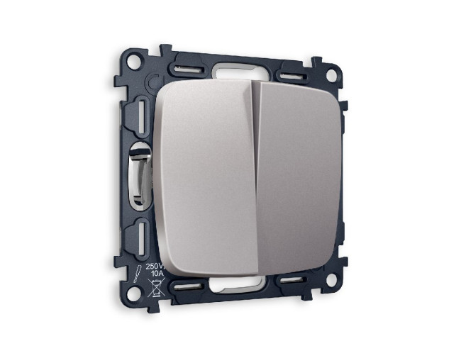 Комплект механизма 2-кл выключателя Ambrella Volt Omega MO503010 Комплект механизма 2-кл выключателя Ambrella Volt Omega MO503010