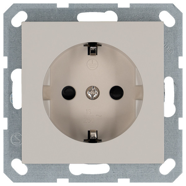 Розетка SHUKO с защитными шторками 16A 250V 2P+T, цвет Тауп Jasmart G5501T Розетка SHUKO с защитными шторками 16A 250V 2P+T, цвет Тауп Jasmart G5501T