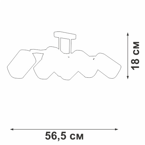 Потолочная люстра Vitaluce V4895-1/6PL Потолочная люстра Vitaluce V4895-1/6PL