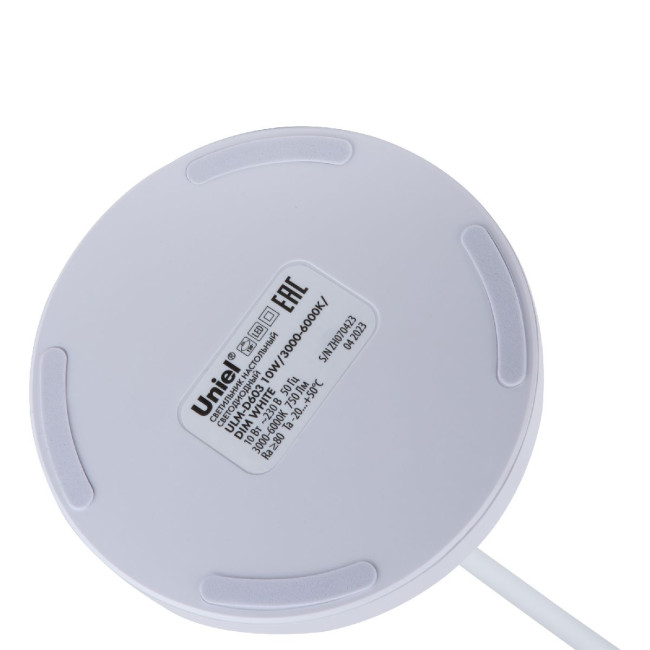 Настольная лампа Uniel ULM-D603 10W/3000-6000K/DIM WHITE UL-00011097 Настольная лампа Uniel ULM-D603 10W/3000-6000K/DIM WHITE UL-00011097