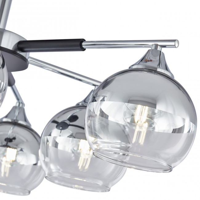 Люстра на штанге Arte Milano Napoli 339354/8 CR+BK Люстра на штанге Arte Milano Napoli 339354/8 CR+BK