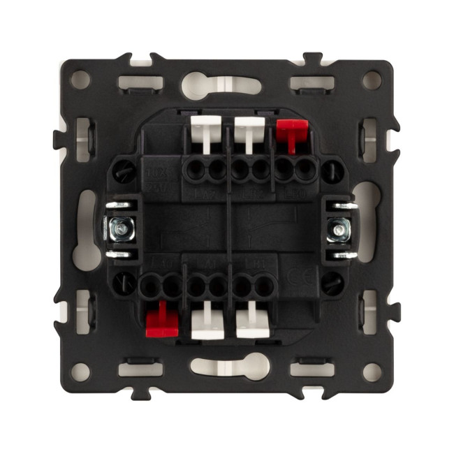 Механизм выключателя двухклавишный проходной Arlight LED SWT-NOBE-MKP2-SFPL-L-IS (230V, 10A) 059415 Механизм выключателя двухклавишный проходной Arlight LED SWT-NOBE-MKP2-SFPL-L-IS (230V, 10A) 059415