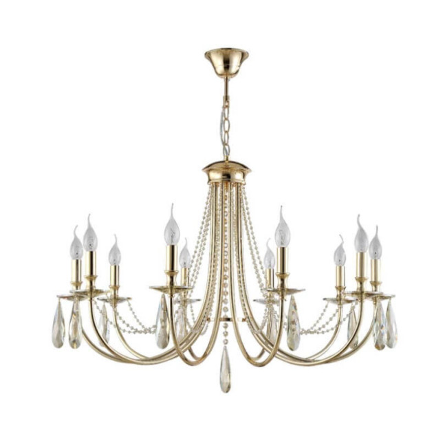 Подвесная люстра Crystal Lux Victoria SP10 Gold/Amber Подвесная люстра Crystal Lux Victoria SP10 Gold/Amber