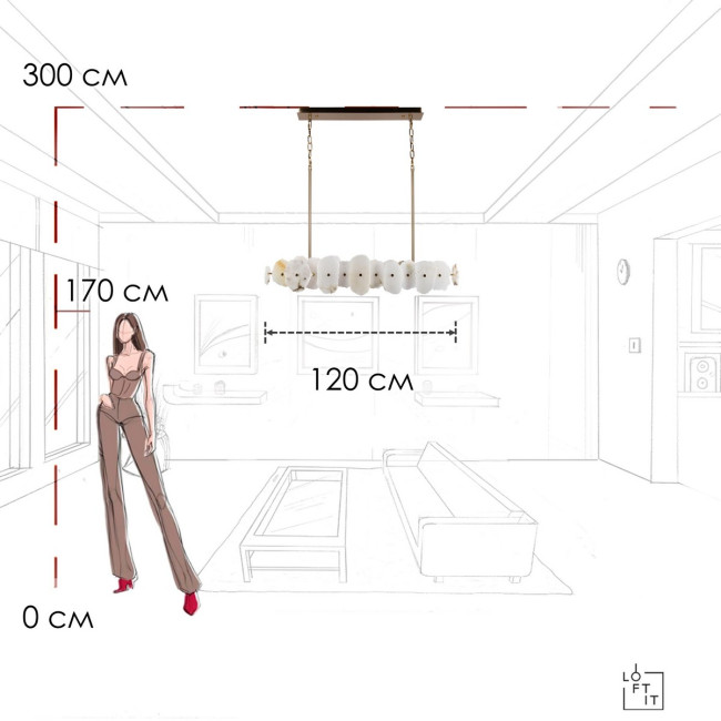 Подвесная люстра Loft IT Alicante 10248/1200 Подвесная люстра Loft IT Alicante 10248/1200