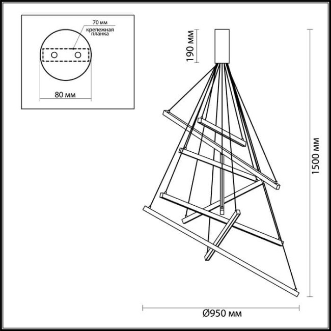 Подвесной светодиодный светильник Odeon Light Cometa 3860/96L Подвесной светодиодный светильник Odeon Light Cometa 3860/96L