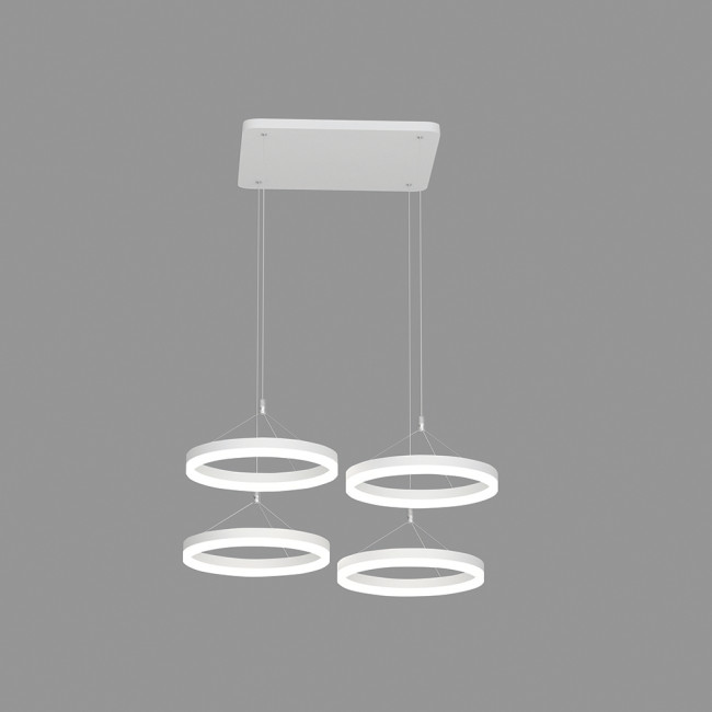 Подвесная люстра Elvan LU-155/4SQ-21W-NH-Wh