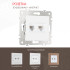 Розетка телефонная RJ11 + компьютерная RJ45 Arte Milano 203.44-1.white Розетка телефонная RJ11 + компьютерная RJ45 Arte Milano 203.44-1.white