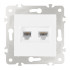 Розетка телефонная RJ11 + компьютерная RJ45 Arte Milano 203.44-1.white Розетка телефонная RJ11 + компьютерная RJ45 Arte Milano 203.44-1.white