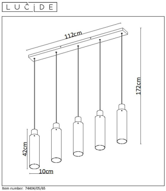 Подвесной светильник Lucide ORLANDO 74404/05/65 Подвесной светильник Lucide ORLANDO 74404/05/65