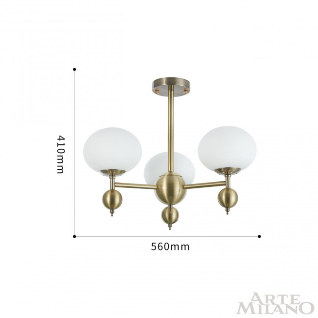 Люстра на штанге Arte Milano 270307/3 GD Люстра на штанге Arte Milano 270307/3 GD