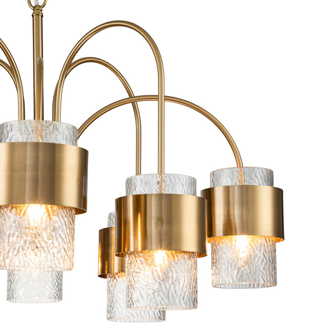 Подвесная люстра Indigo Eleganza 12019/A/8P Brass V000323 Подвесная люстра Indigo Eleganza 12019/A/8P Brass V000323