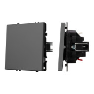 Механизм выключателя одноклавишный проходной Arlight SWT-NOBE-MKP1-SFPL-GR (230V, 10A) 054248