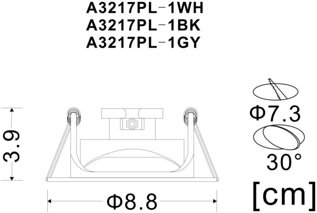 Встраиваемый светильник Arte Lamp A3217PL-1BK Встраиваемый светильник Arte Lamp A3217PL-1BK