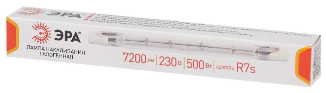 Лампа галогенная Эра R7S 500W 3000K J118-500W-R7s-230V Б0048495 Лампа галогенная Эра R7S 500W 3000K J118-500W-R7s-230V Б0048495